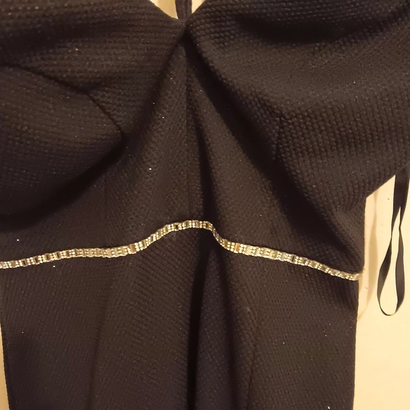 City Triangle Dress, Junior Girls Sz 7, Black Fancy, Maxi,  Glitter, EUC - Picture 4 of 5